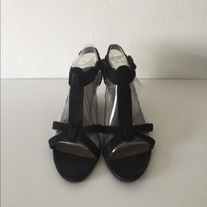 Camper Black Suede Sandals, Size 38